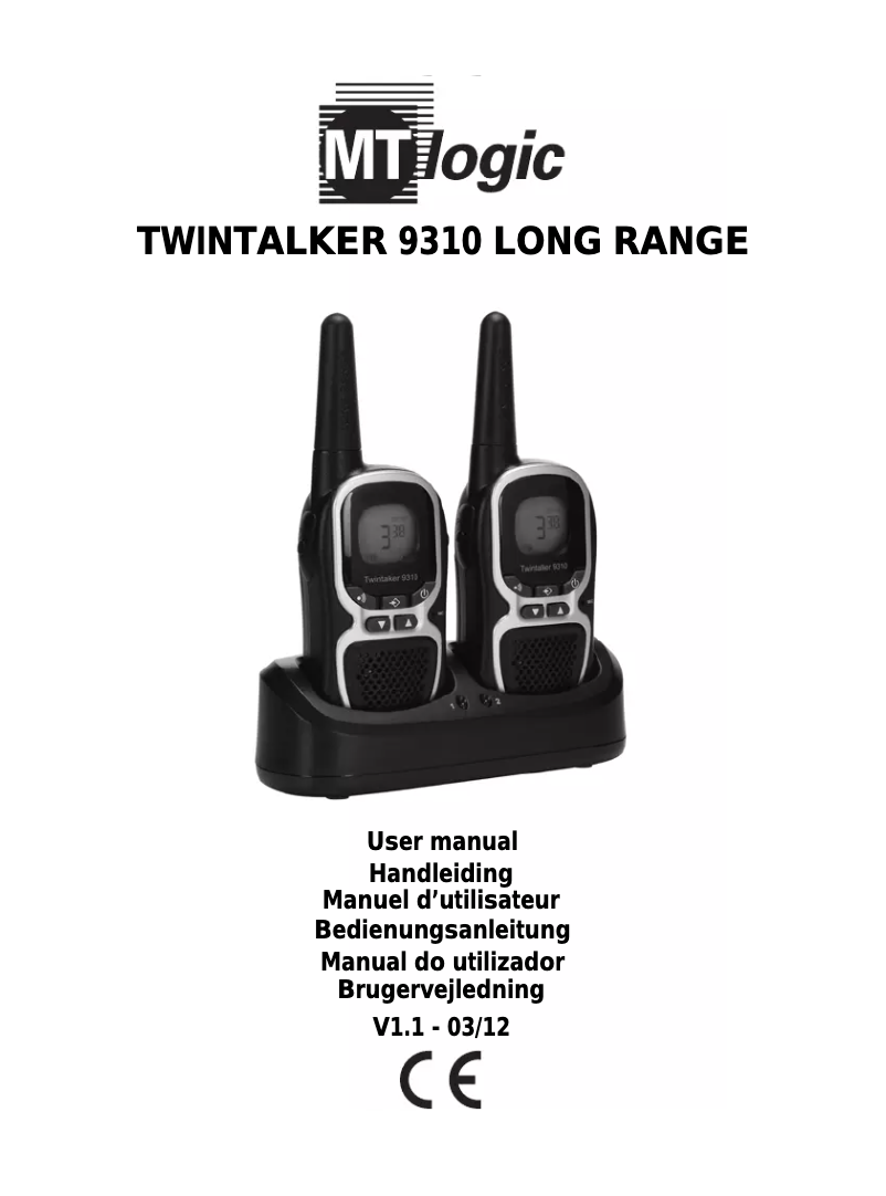 Imagen de la primera página del manual del dispositivo Twintalker 9310