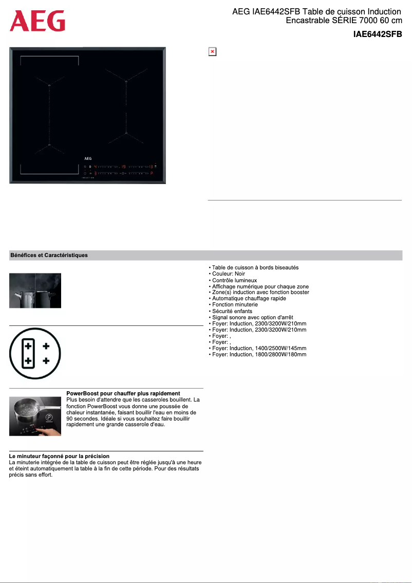 Página nº 1 - Ficha técnica AEG IAE6442SFB