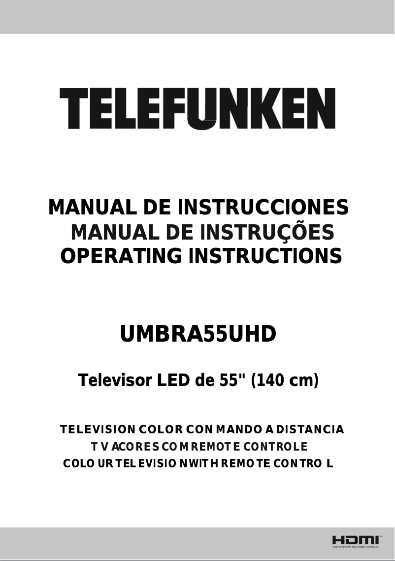 Imagen de la primera página del manual del dispositivo UMBRA55UHD