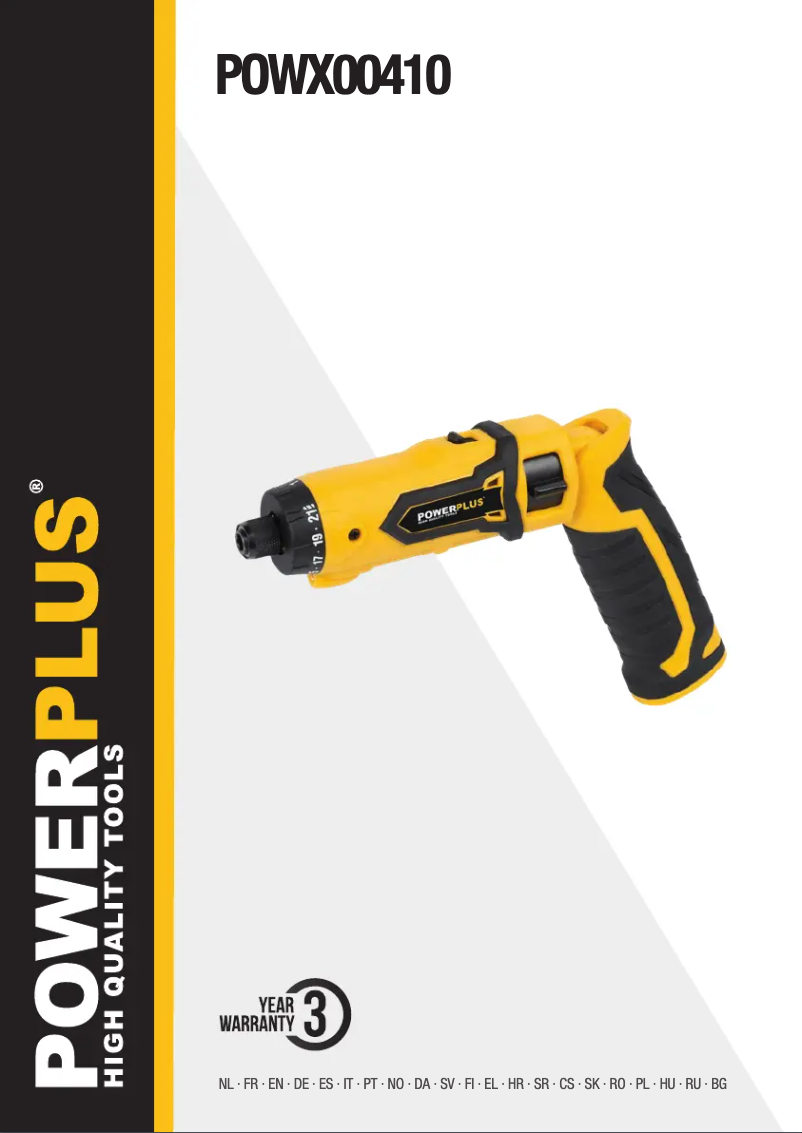 Imagen de la primera página del manual del dispositivo POWX00410