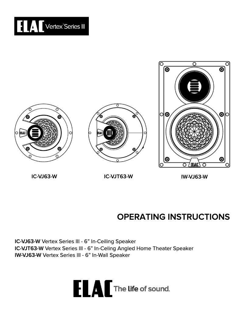 Imagen de la primera página del manual del dispositivo Vertex III IC-VJT63-W