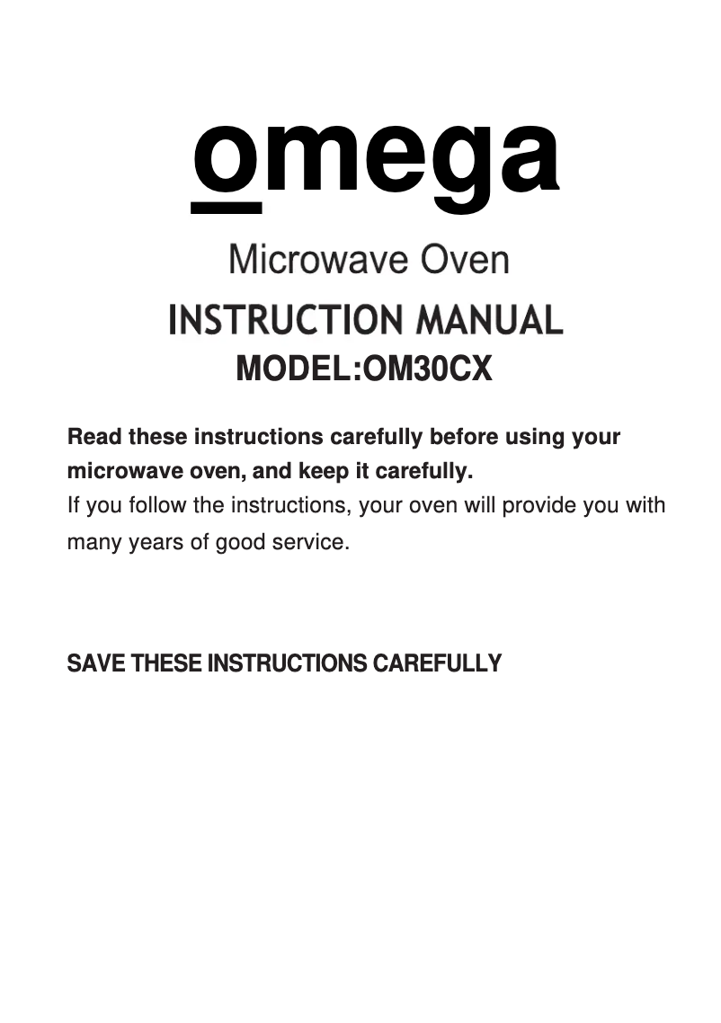 Imagen de la primera página del manual del dispositivo OM30CX