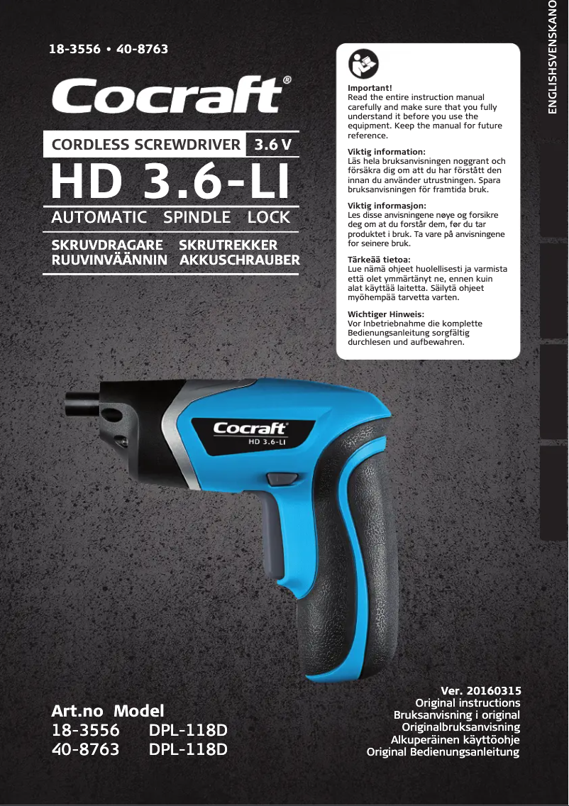 Página 1 del manual Manual de usuario Cotech DPL-118D