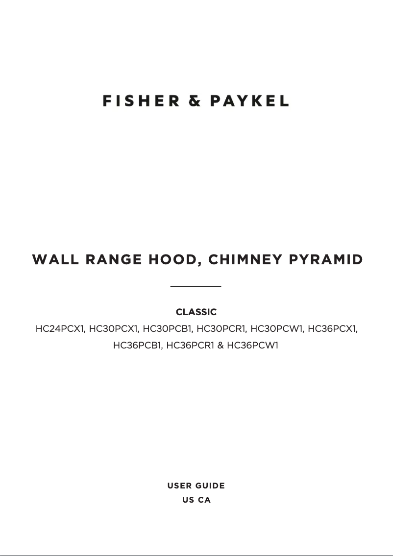 Página 1 del manual Manual de usuario Fisher & Paykel HC30PCR1