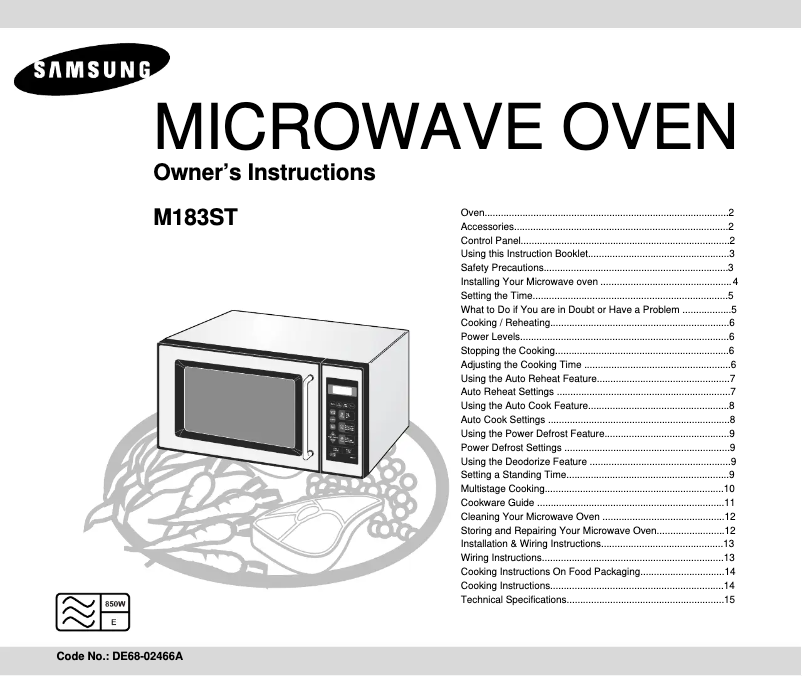 Imagen de la primera página del manual del dispositivo M183ST