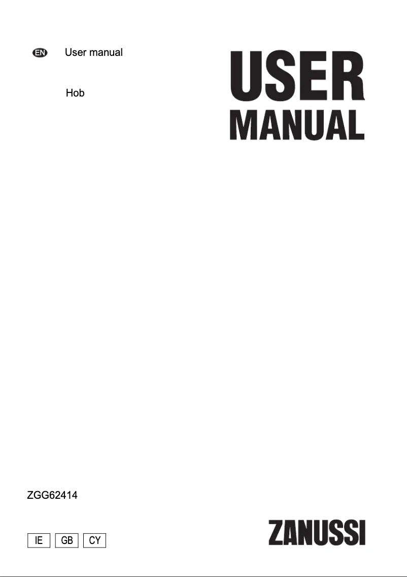 Página 1 del manual Manual de usuario Zanussi ZGG62414SA
