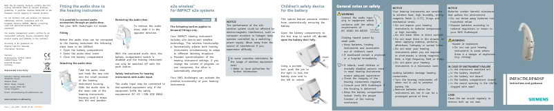 Imagen de la primera página del manual del dispositivo IMPACT DSP
