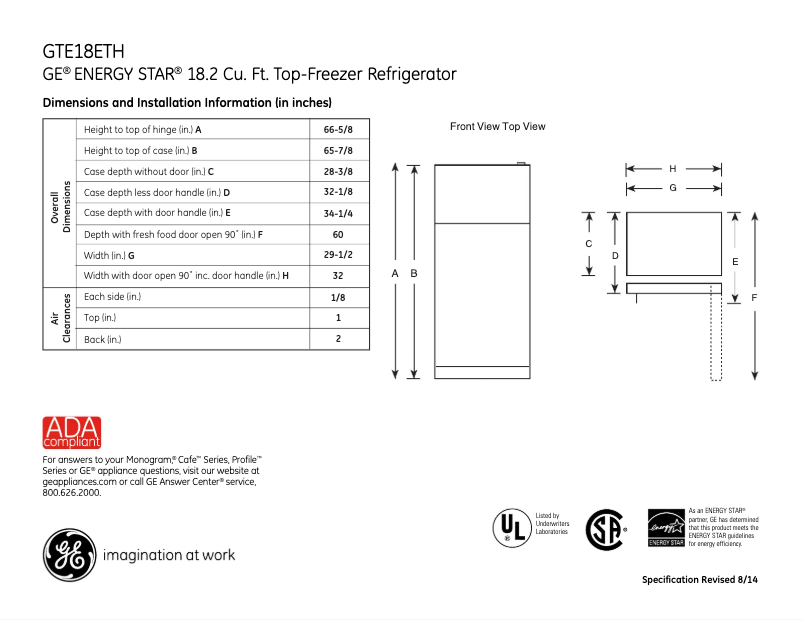 Imagen de la primera página del manual del dispositivo GTE18ETHBB