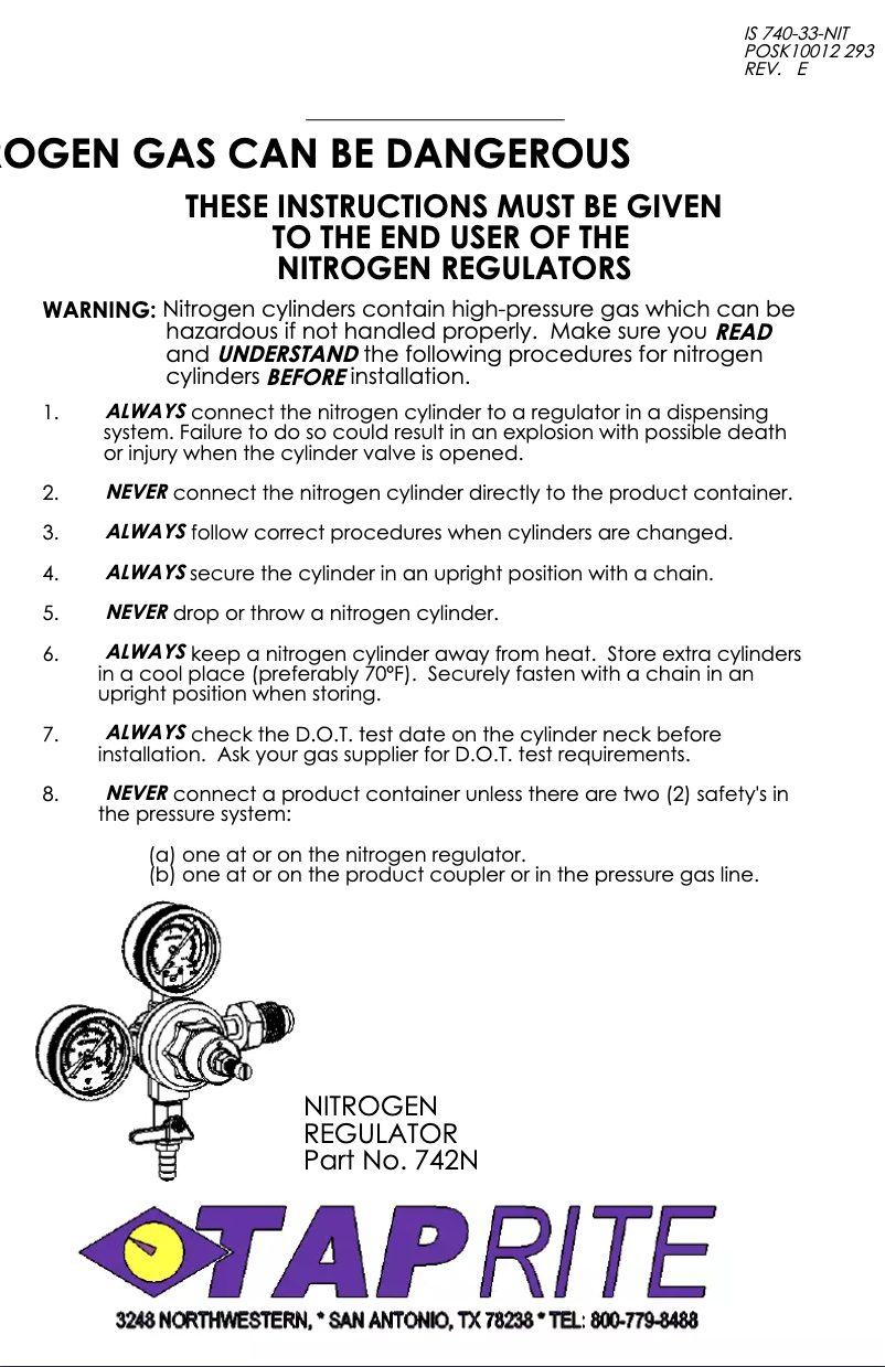 Imagen de la primera página del manual del dispositivo Primary 742HPN
