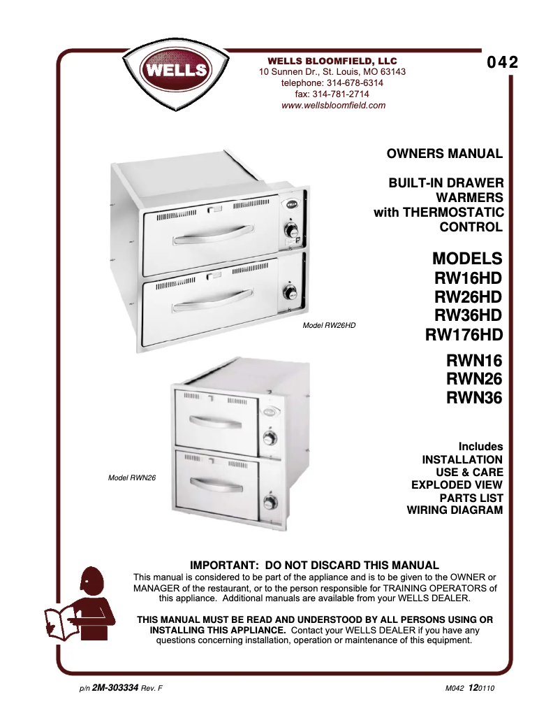 Imagen de la primera página del manual del dispositivo RWN36
