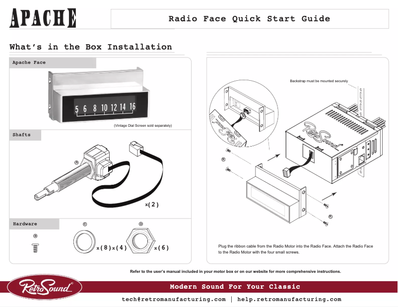 Página 1 del manual Manual de usuario RetroSound Apache M2B