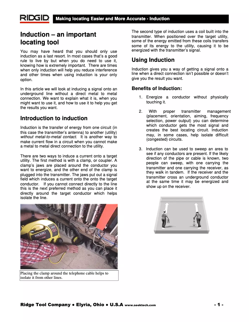Imagen de la primera página del manual del dispositivo SeekTech SR-20
