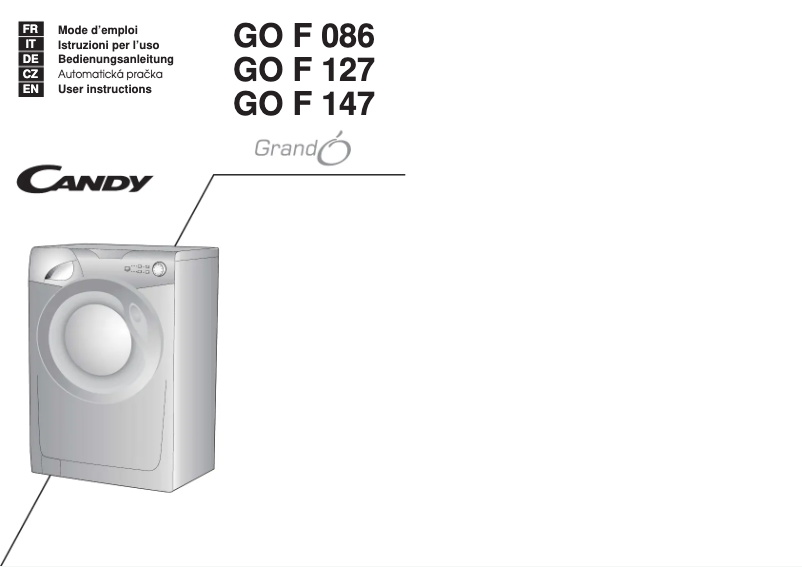 Imagen de la primera página del manual del dispositivo GO F 147