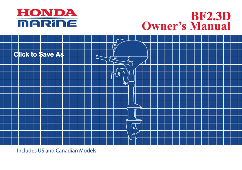 Página 1 del manual Manual de usuario Honda BF2.3D (2014)