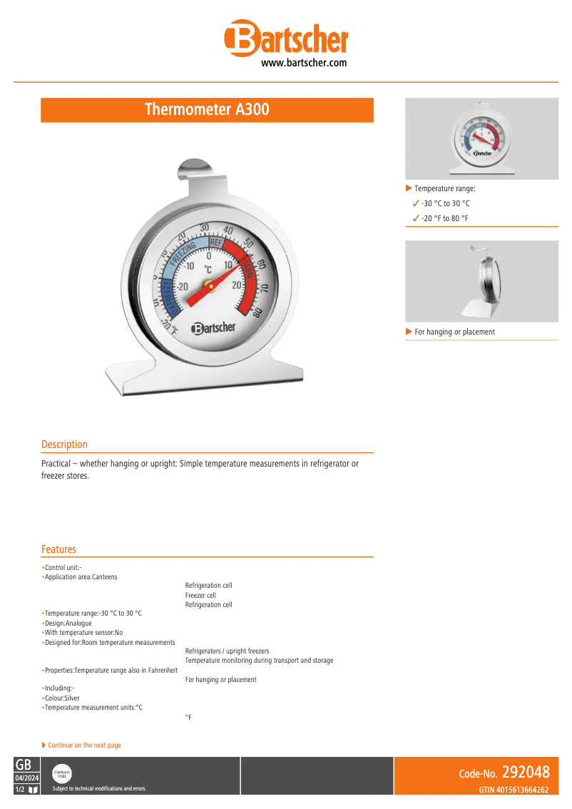 Imagen de la primera página del manual del dispositivo A300