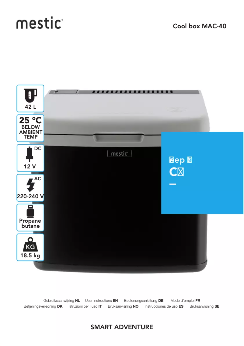 Imagen de la primera página del manual del dispositivo MAC-40