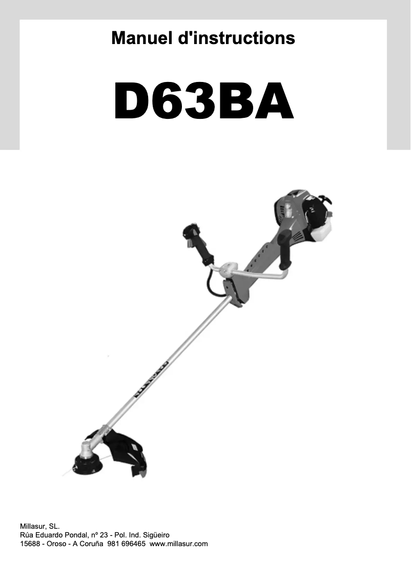 Imagen de la primera página del manual del dispositivo D63BA