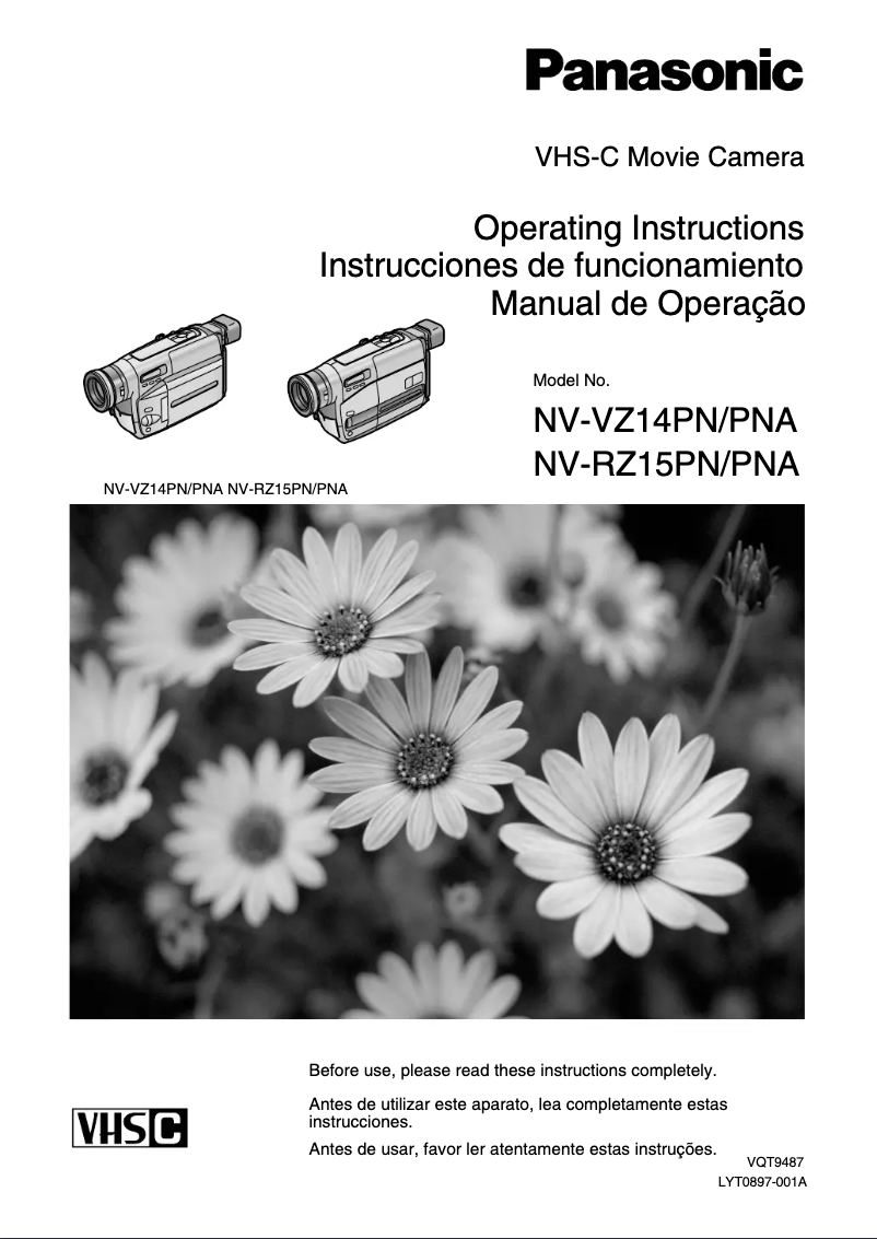 Imagen de la primera página del manual del dispositivo NV-RZ15PN