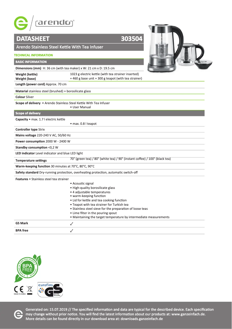 Imagen de la primera página del manual del dispositivo Deniz 303504