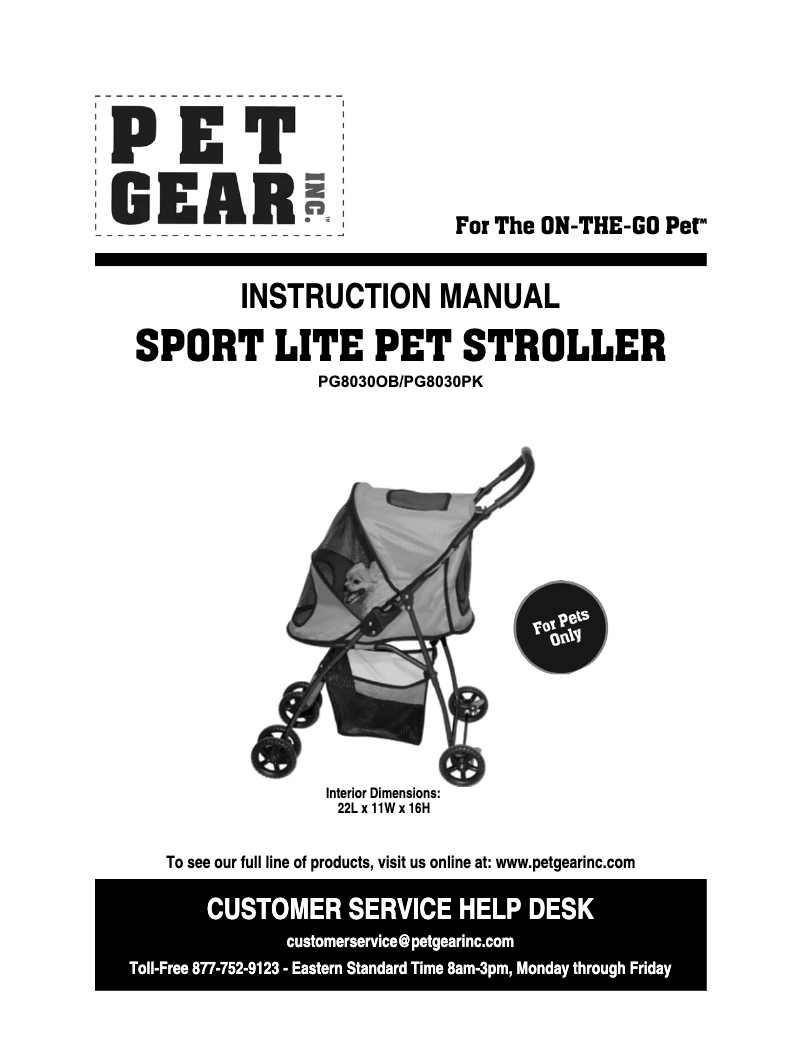 Página 1 del manual Manual de usuario Pet Gear Sport Lite