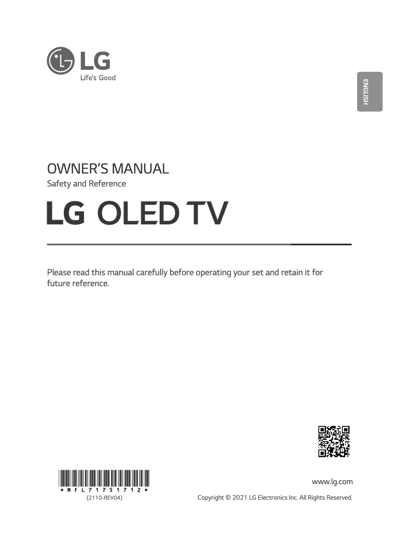Imagen de la primera página del manual del dispositivo OLED48A1PTA