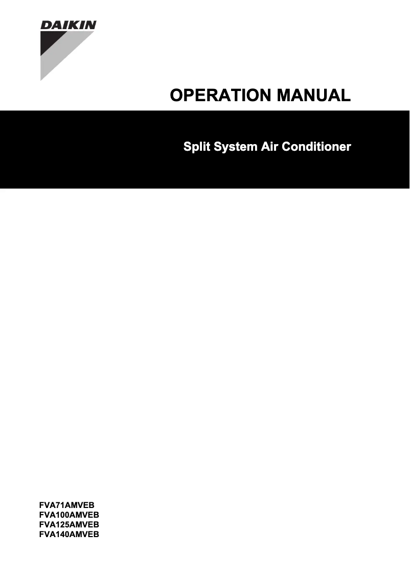 Página nº 1 - Manual de usuario Daikin FVA71AMVEB