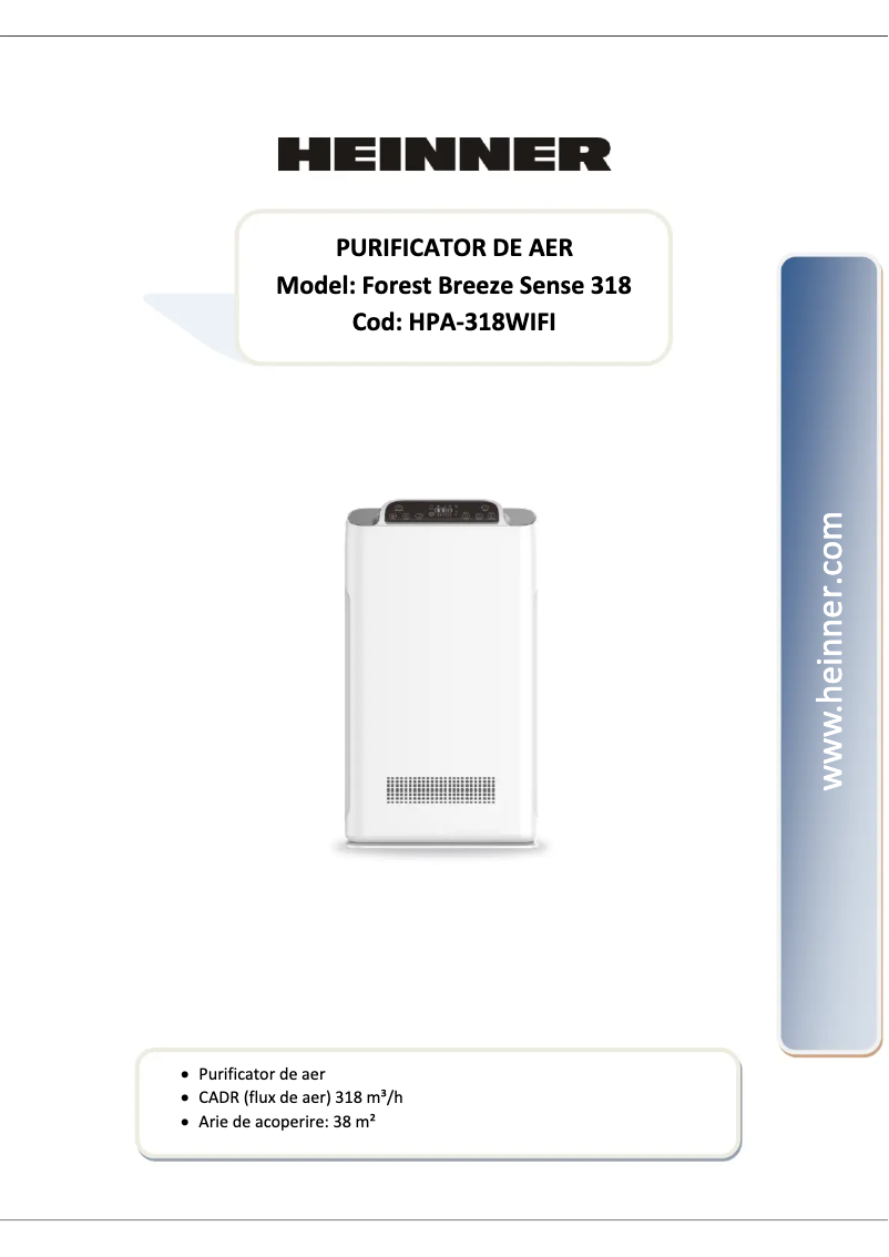 Imagen de la primera página del manual del dispositivo HPA-318WIFI