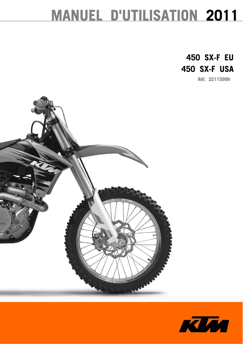 Página 1 del manual Manual de usuario KTM 450 SX-F (2011)