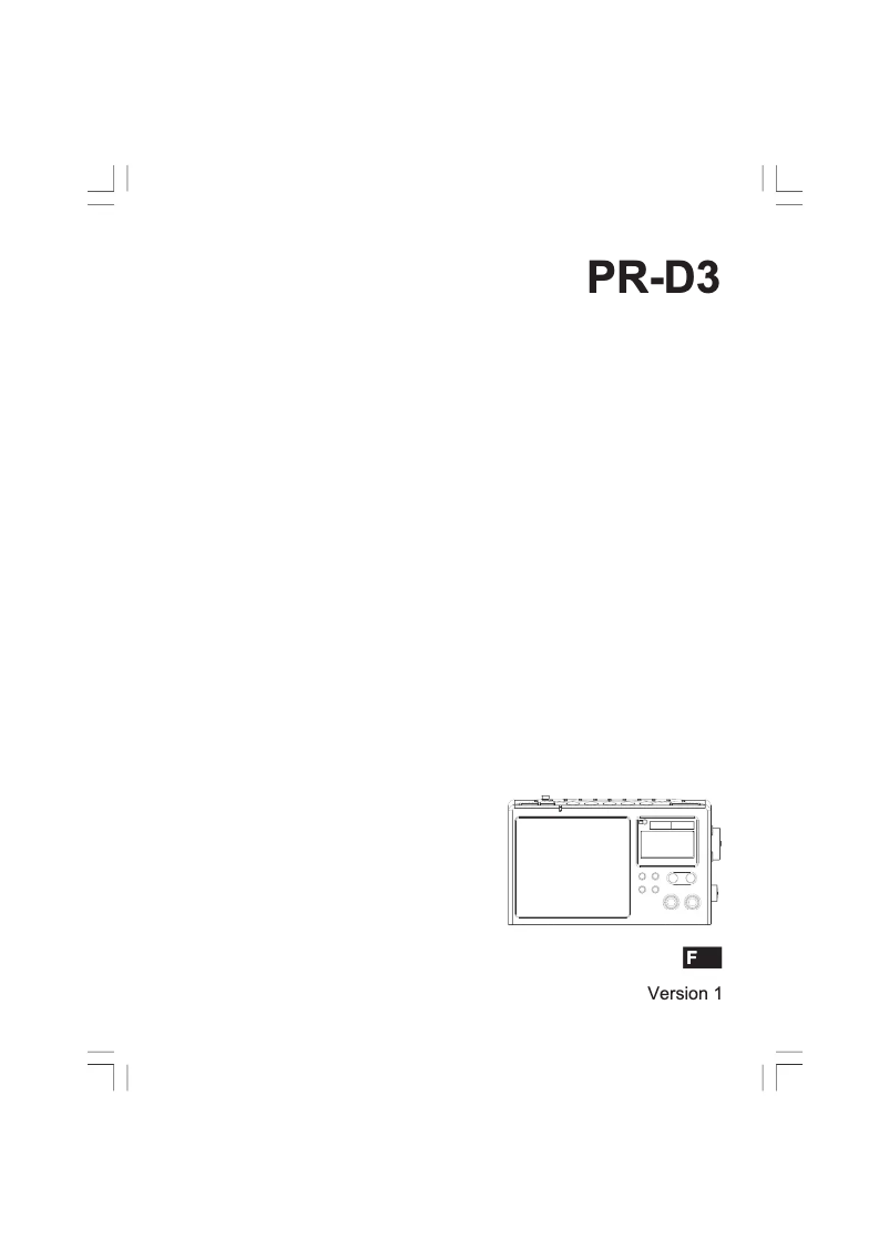 Página 1 del manual Manual de usuario Sangean PR-D3