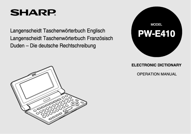 Página 1 del manual Manual de usuario Sharp PW-E410