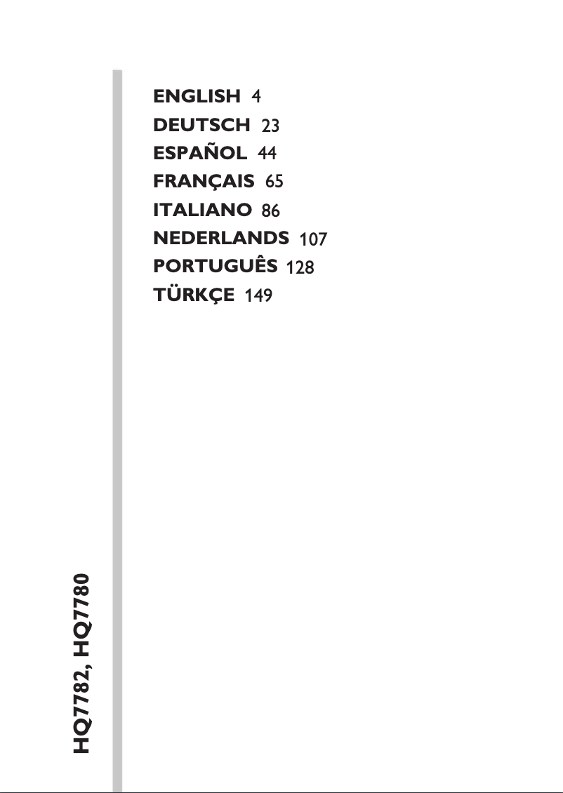 Imagen de la primera página del manual del dispositivo Coolskin HQ7782