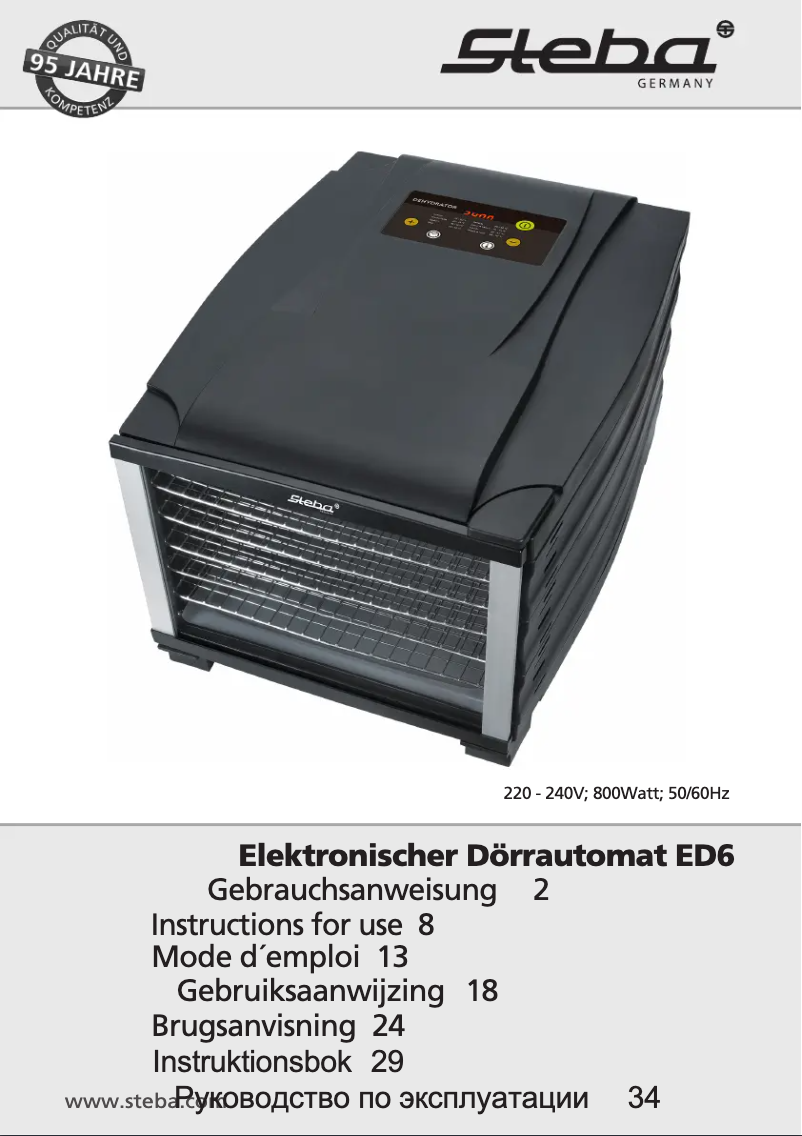 Imagen de la primera página del manual del dispositivo ED 6