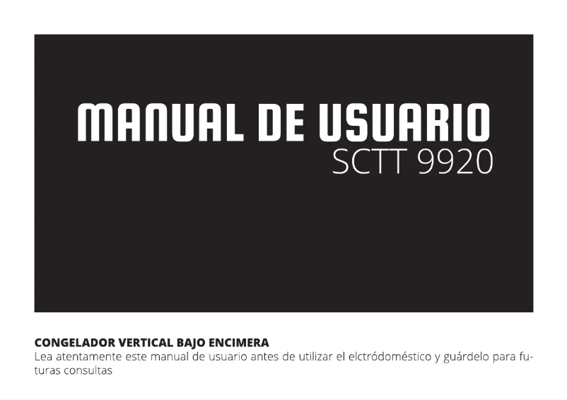 Imagen de la primera página del manual del dispositivo SCTT 9920