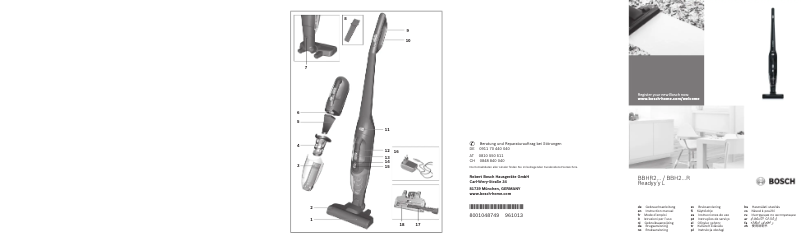 Imagen de la primera página del manual del dispositivo BBH216RIB