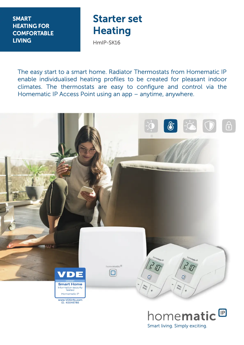 Página 1 del manual Ficha técnica Homematic IP HmIP-eTRV-B