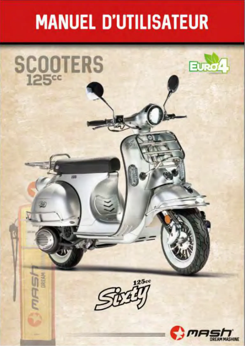 Imagen de la primera página del manual del dispositivo Sixty 125cc (2020)