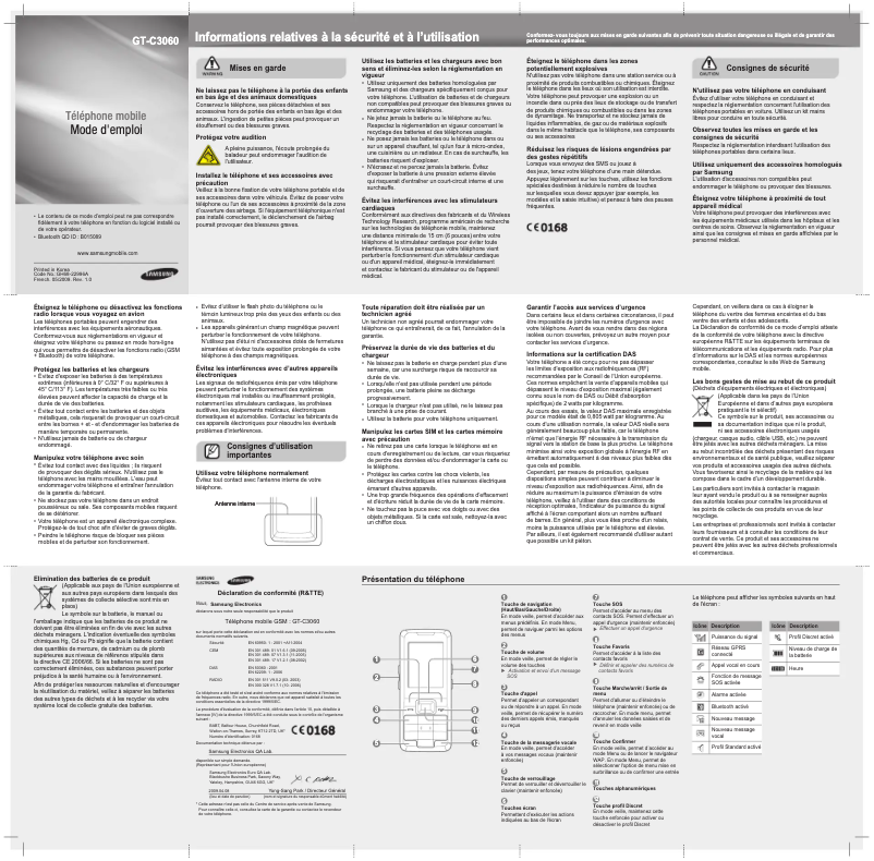 Página 1 del manual Manual de usuario Samsung C3060