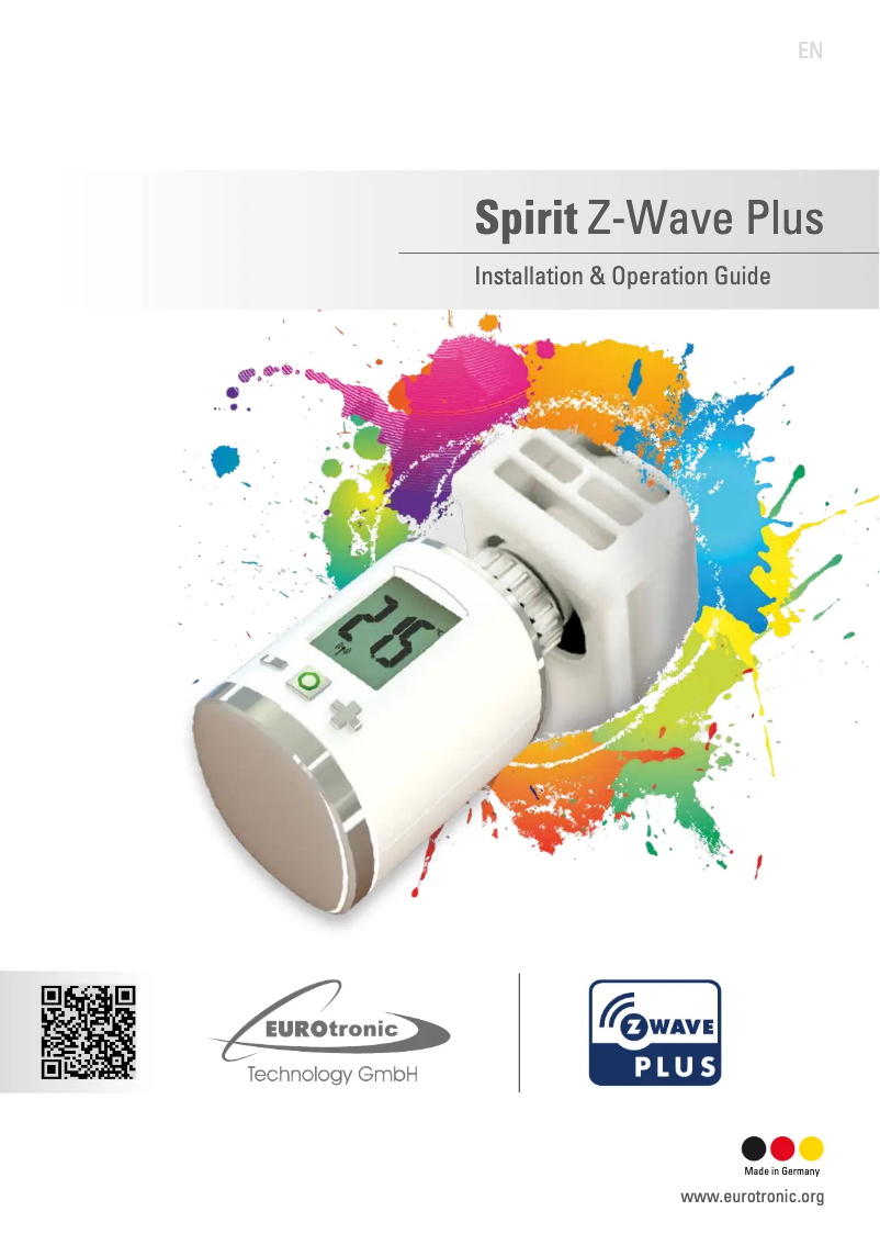 Imagen de la primera página del manual del dispositivo Spirit Z-Wave Plus