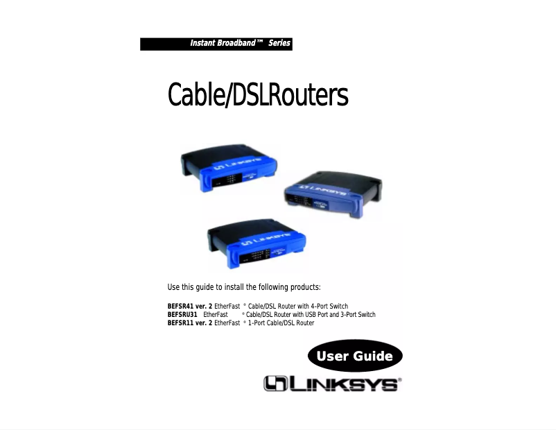 Imagen de la primera página del manual del dispositivo BEFSR11