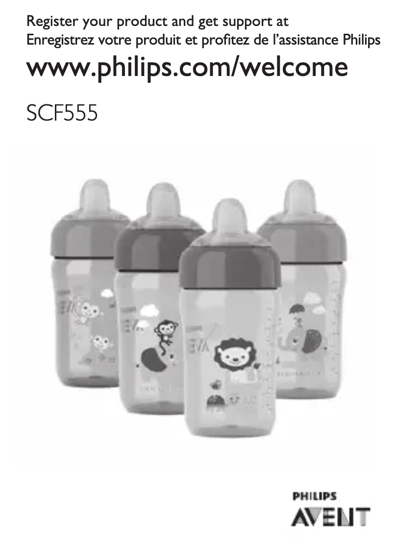 Imagen de la primera página del manual del dispositivo AVENT SCF555