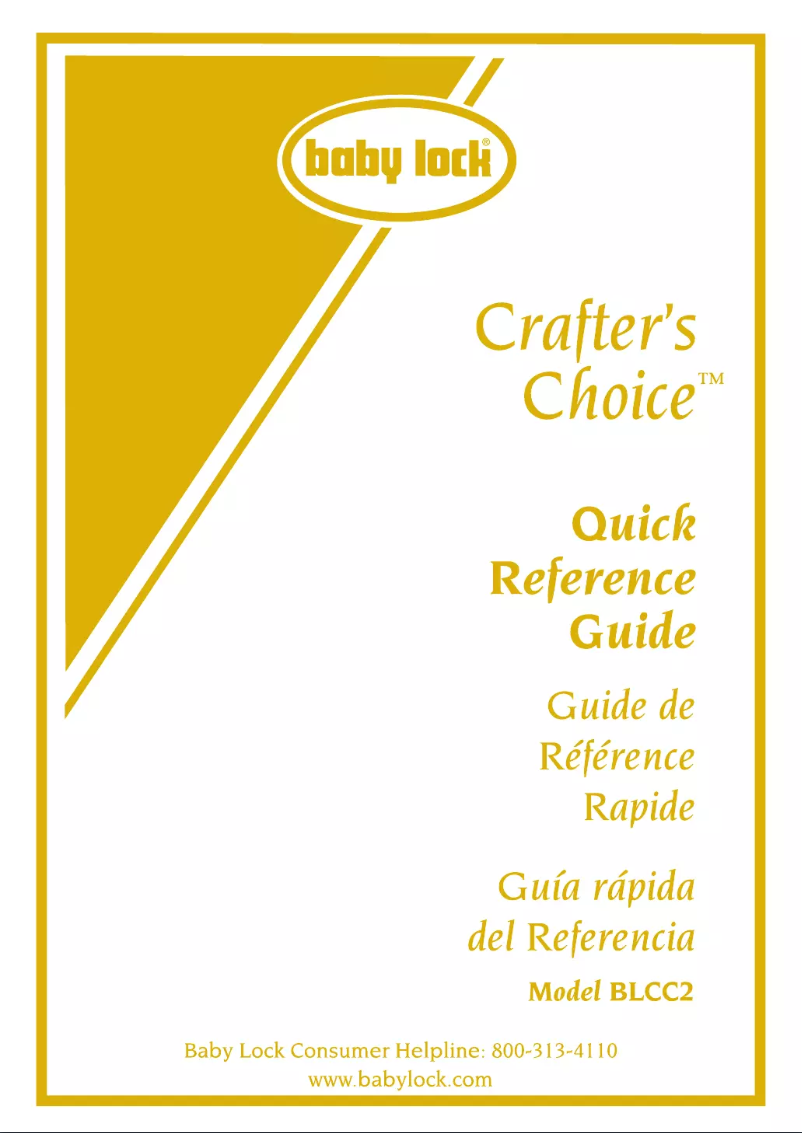 Página 1 del manual Manual de usuario Baby Lock Crafters Choice 2