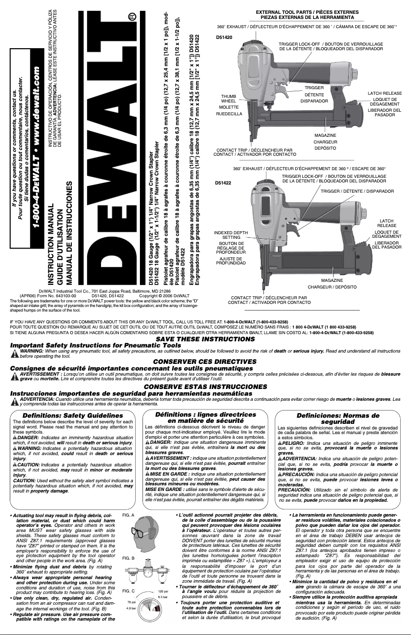 Página 1 del manual Manual de usuario DeWalt D51422K
