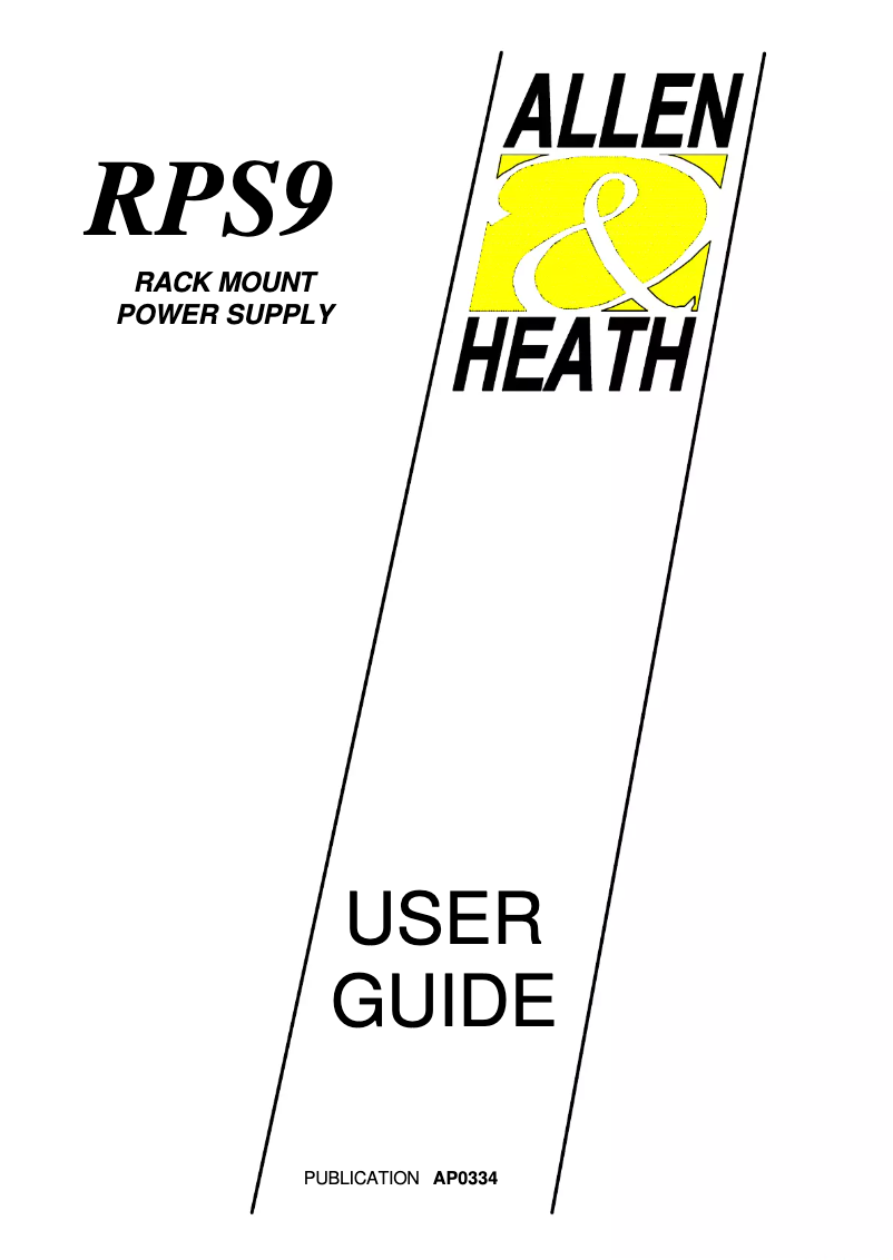 Imagen de la primera página del manual del dispositivo RPS9