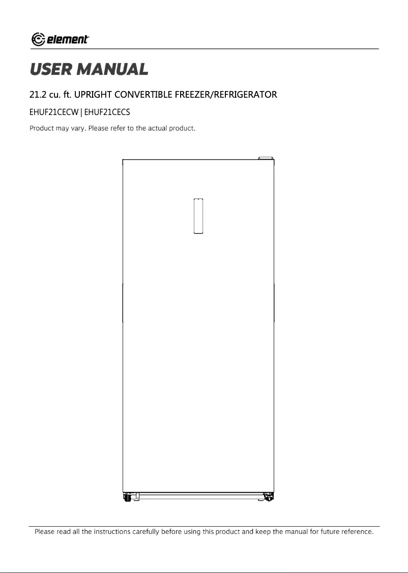 Página 1 del manual Manual de usuario Element EHUF21CECS