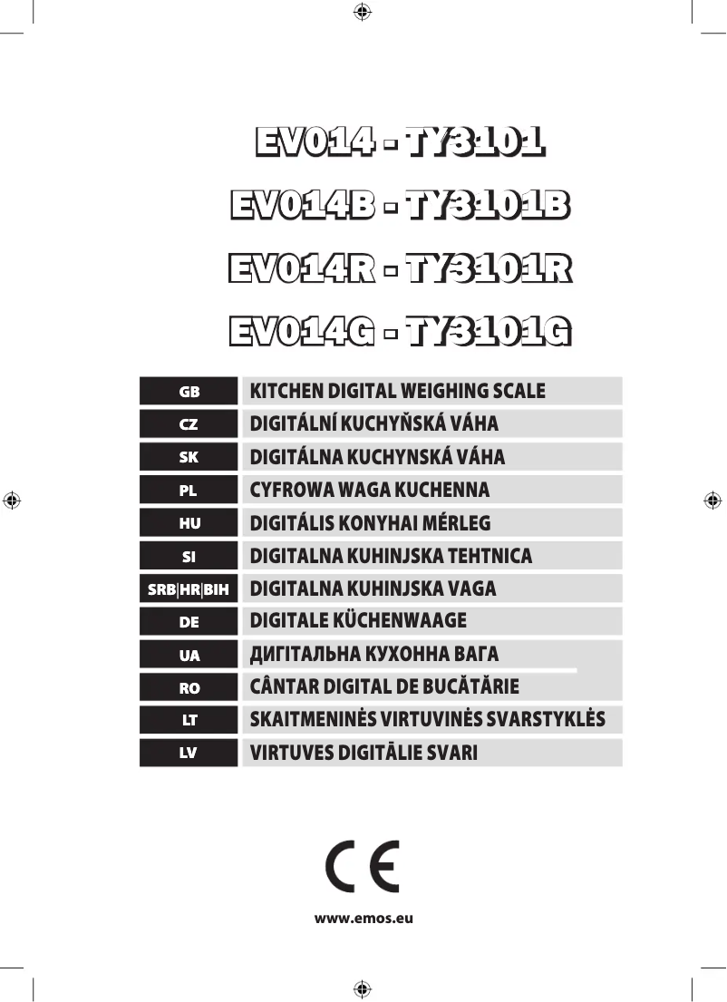 Imagen de la primera página del manual del dispositivo TY3101G
