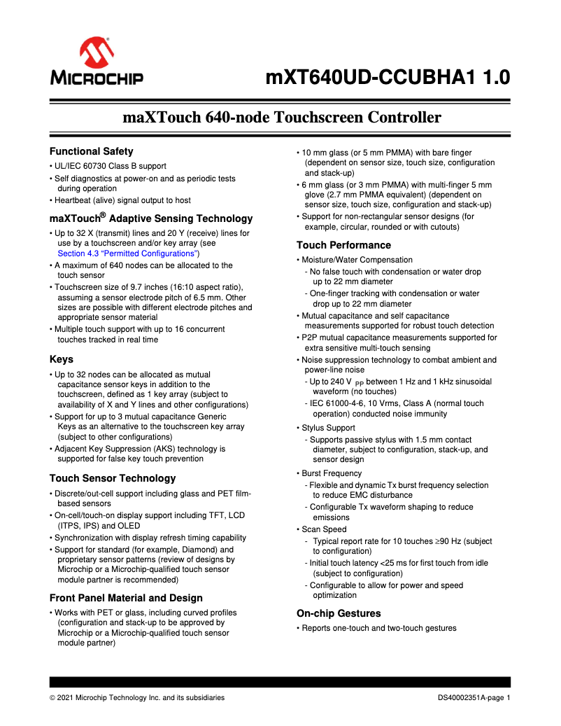 Imagen de la primera página del manual del dispositivo ATMXT640UD