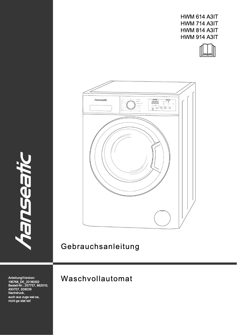Página nº 1 - Manual de usuario Hanseatic HWM 714 A3