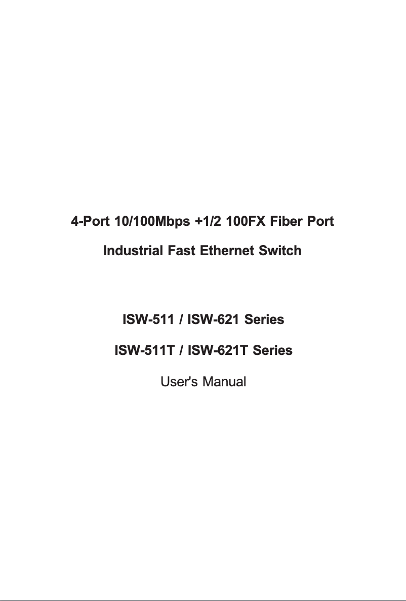 Imagen de la primera página del manual del dispositivo ISW-621T
