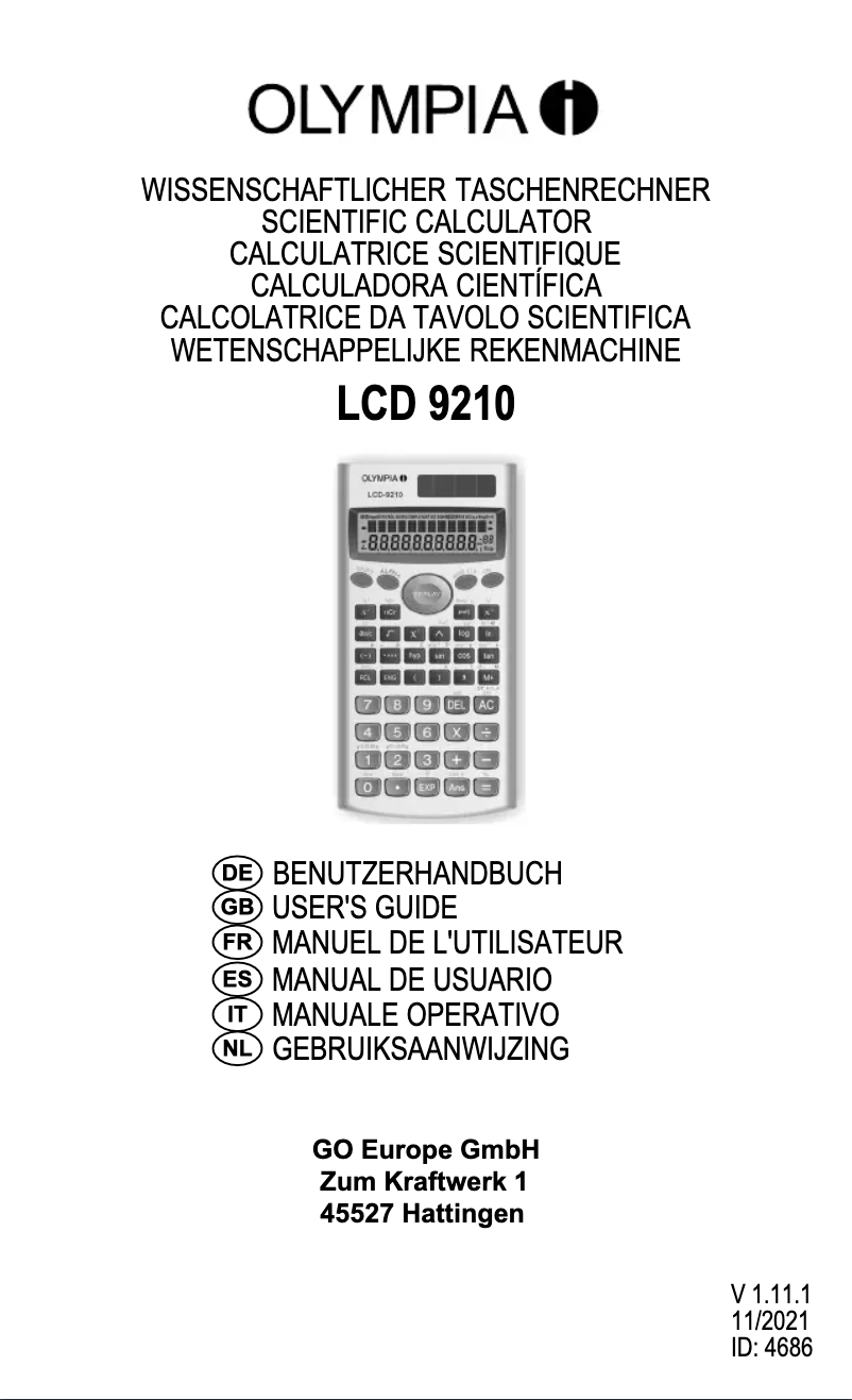 Imagen de la primera página del manual del dispositivo LCD 9210
