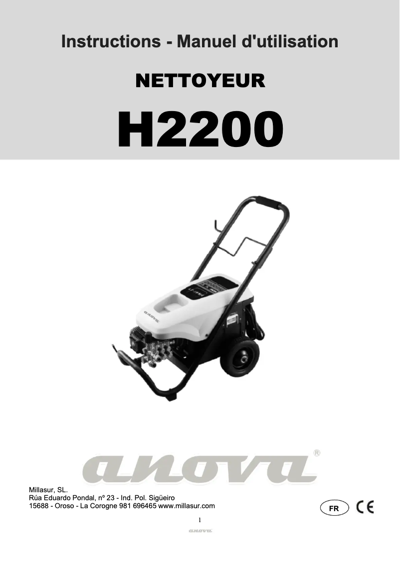 Página nº 1 - Manual de usuario Anova H2200